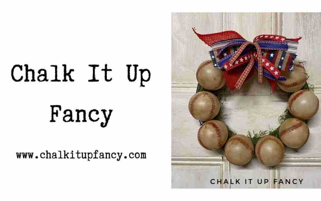 DIY Americana Baseball Wreath