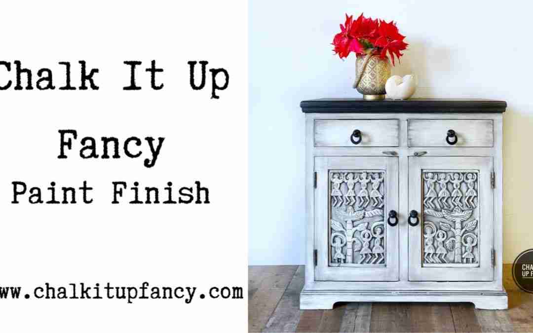 Black Paint used as Glaze effect on Creme Buffet