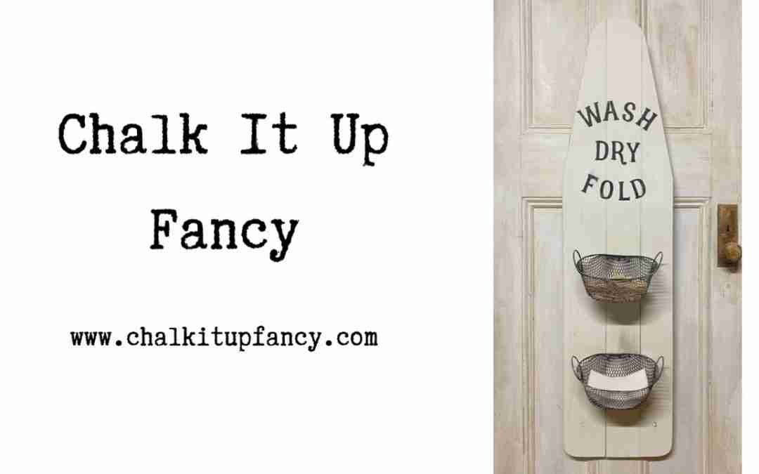 DIY UpCycled Ironing Board Laundry Wall Decor