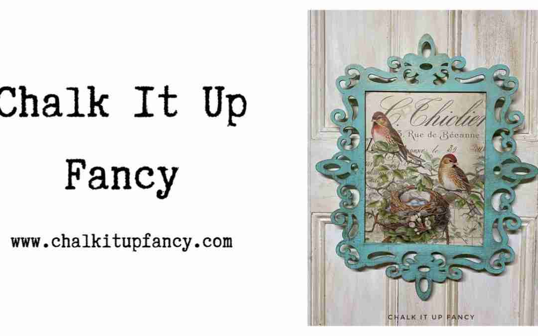 DIY Decoupage Tissue Paper Vintage Bird Image with Painted Shabby Chic Frame