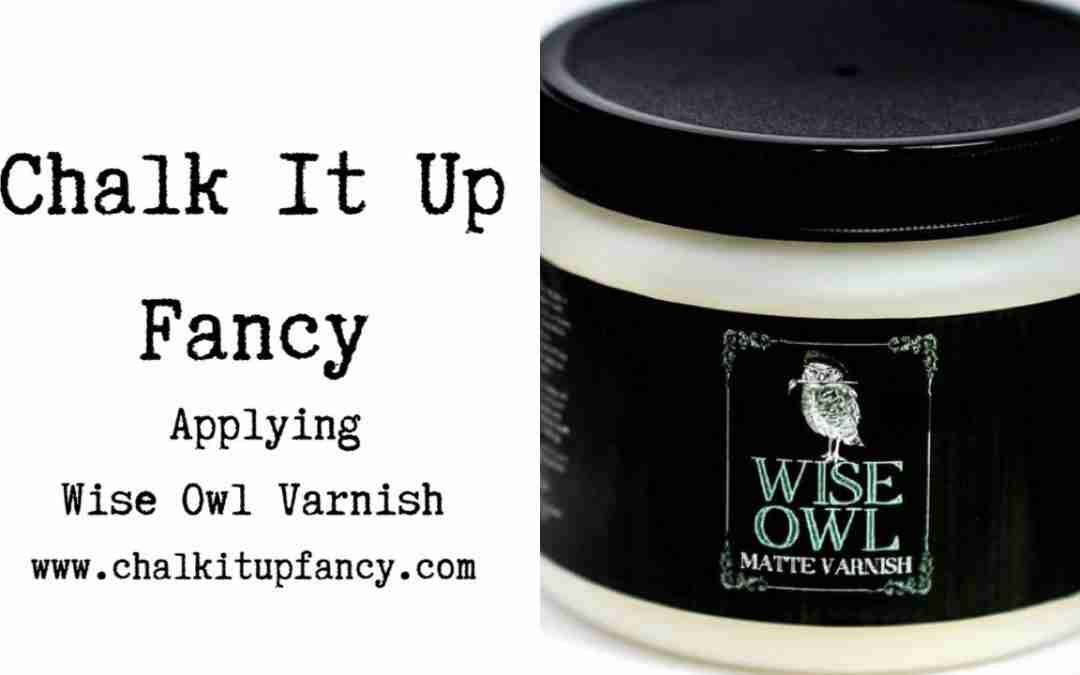 Using Wise Owl Matte Varnish
