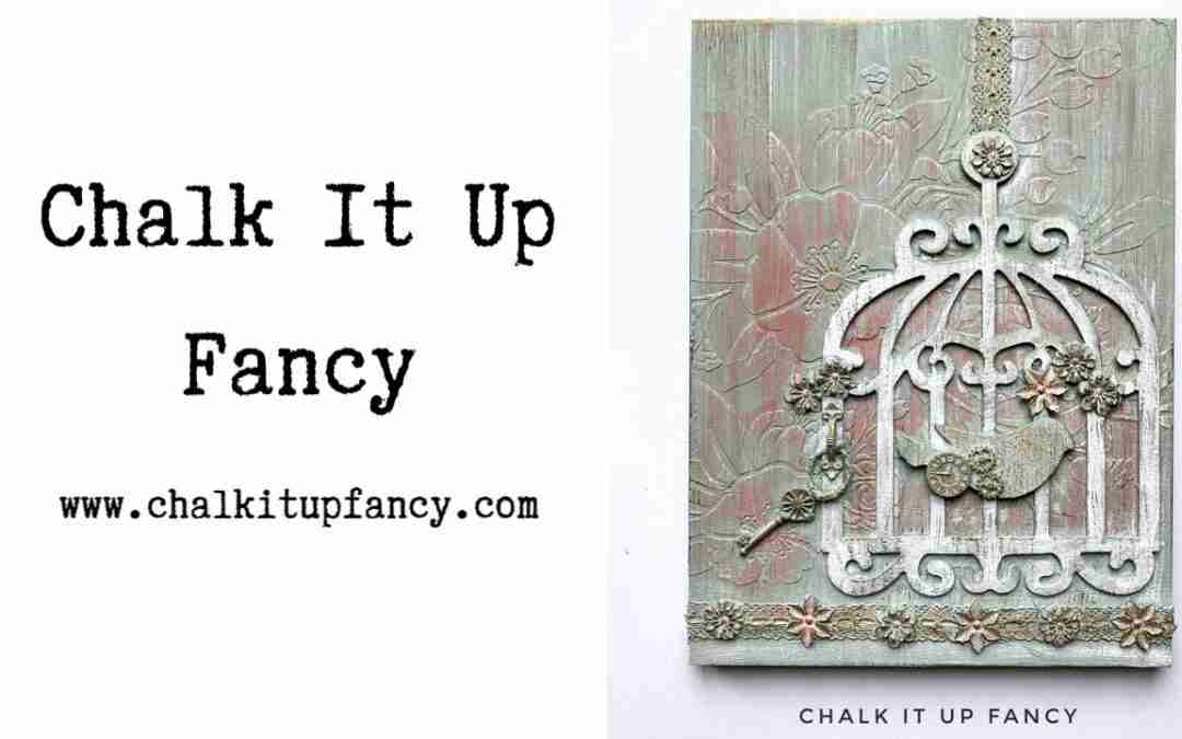 DIY Mixed Media Birdcage and Raised Stencil
