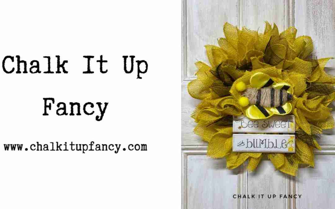 DIY Burlap Flower with Bee Wreath