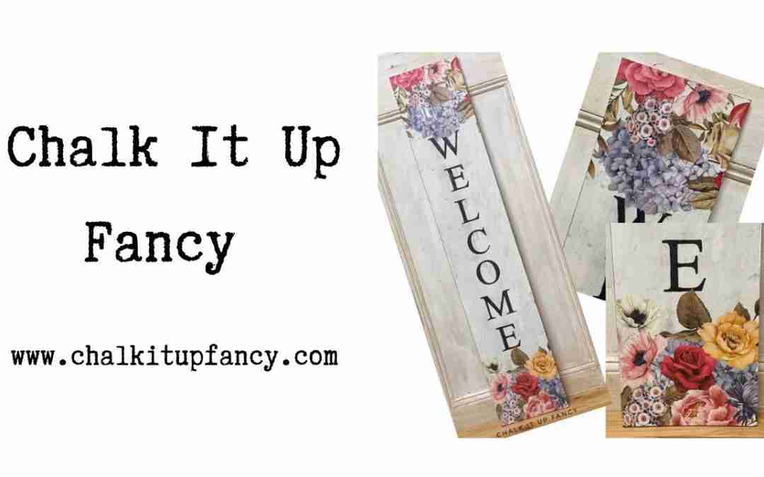 DIY Welcome Board Using Wondrous Floral II Decor Transfer