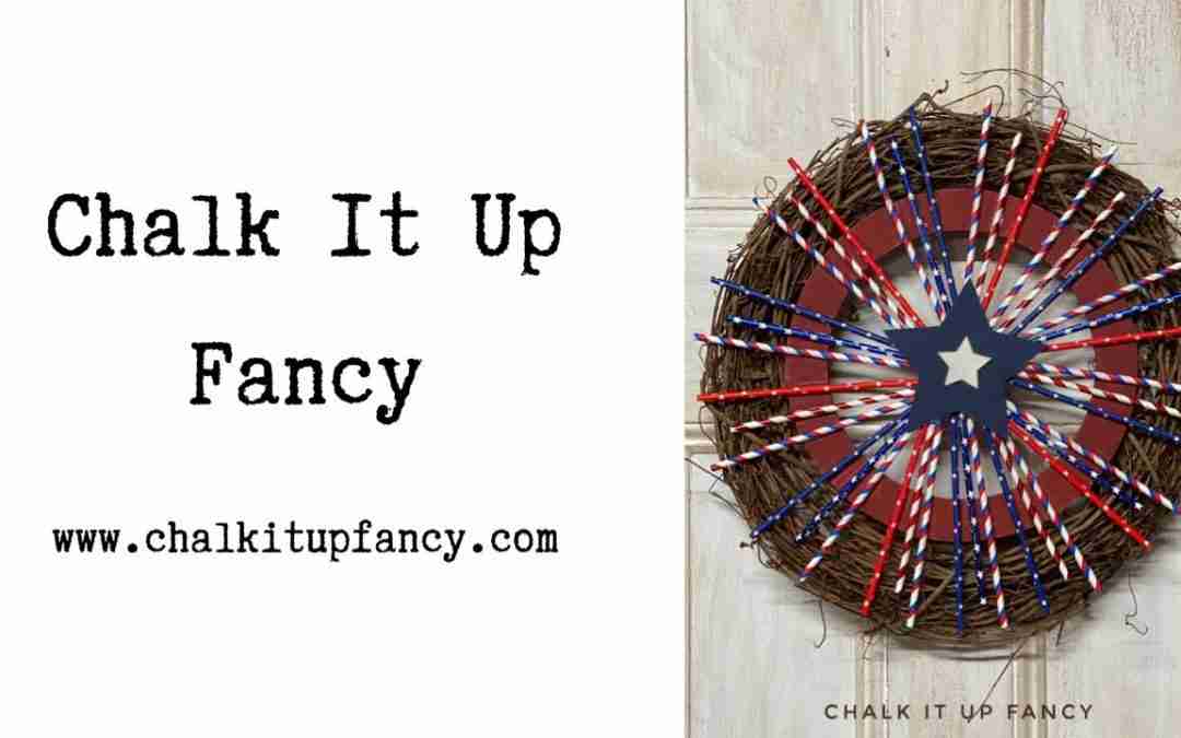 DIY Americana Straw Wreath