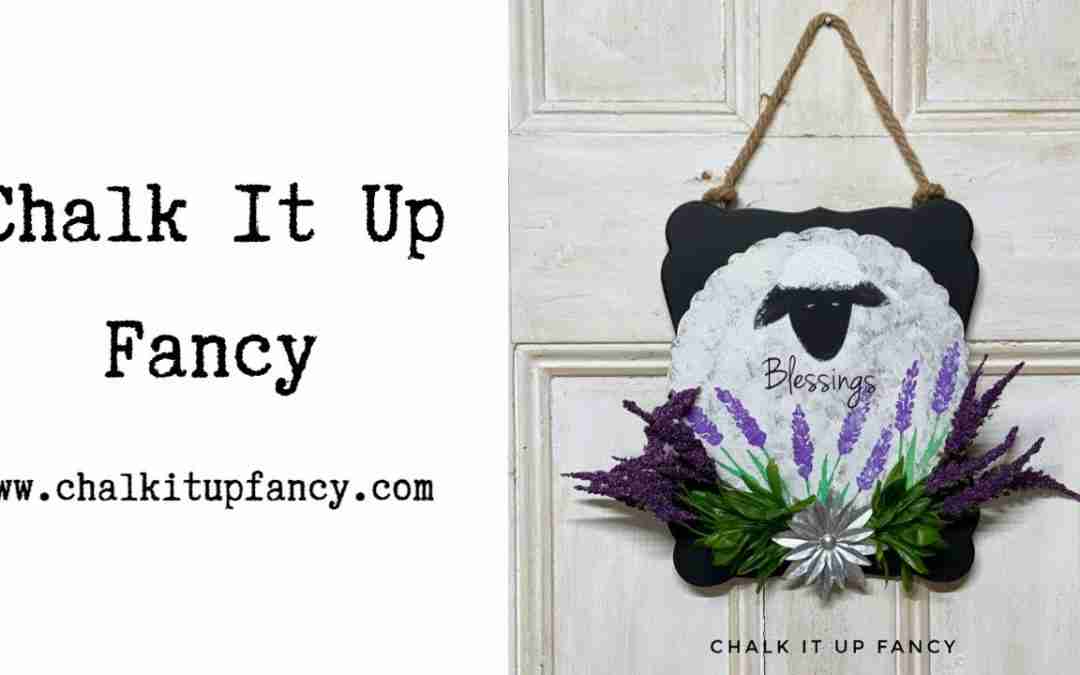 DIY Painted Sheep Blessings Wall Hanging