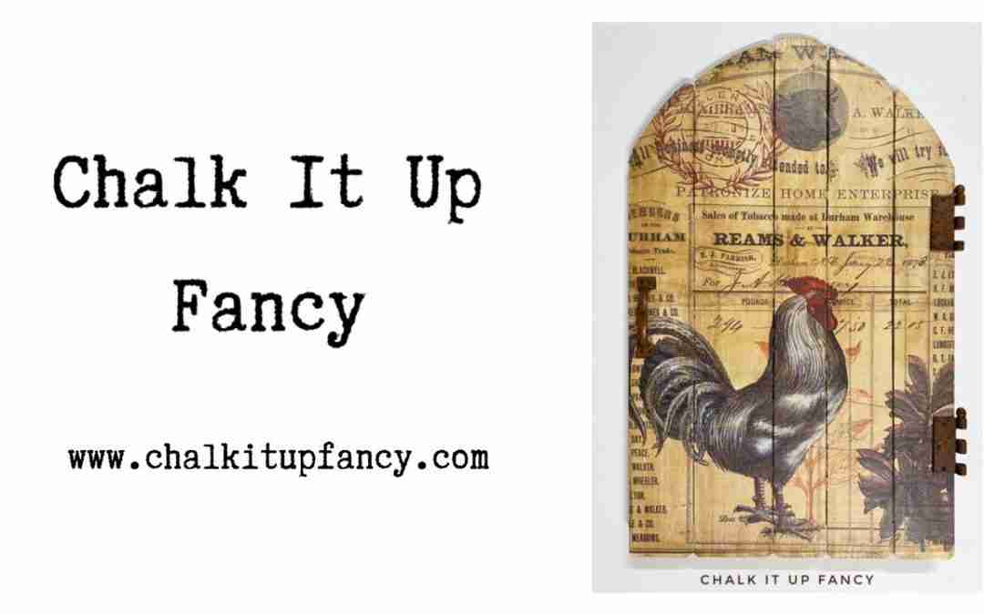 DIY Country Rooster Tissue Paper Decoupage Wooden Wall Decor