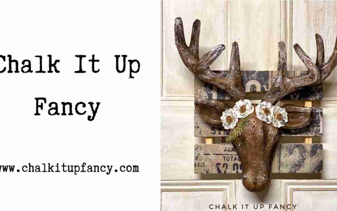 DIY Decoupage Tissue Paper Floral Deer Mount