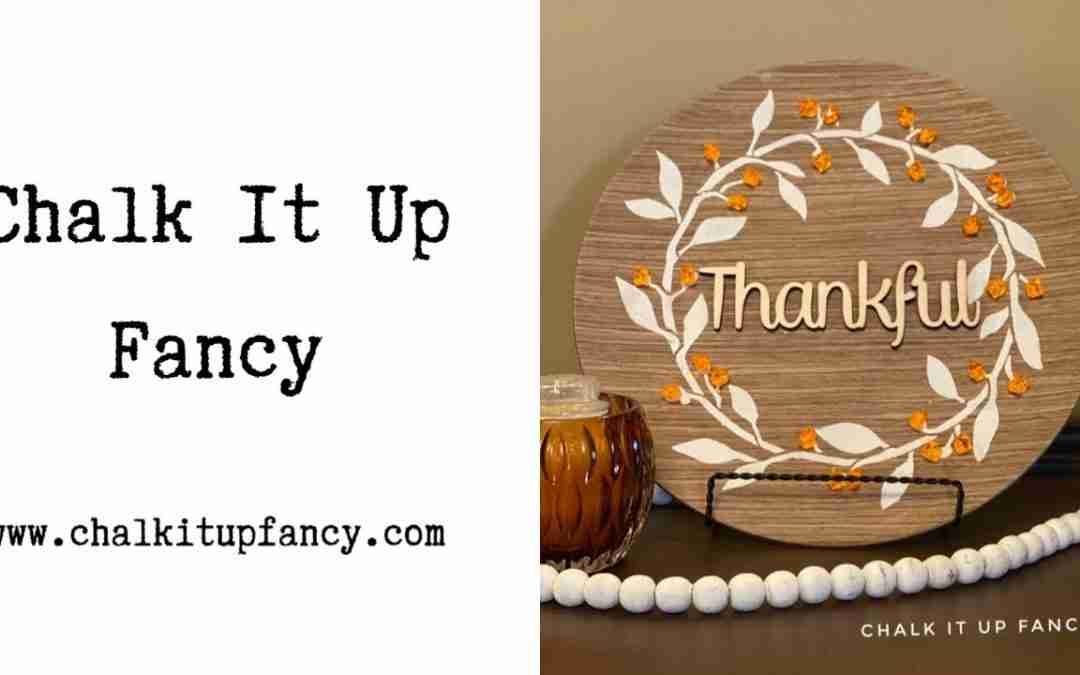 DIY Thankful Charger Plate Home Decor
