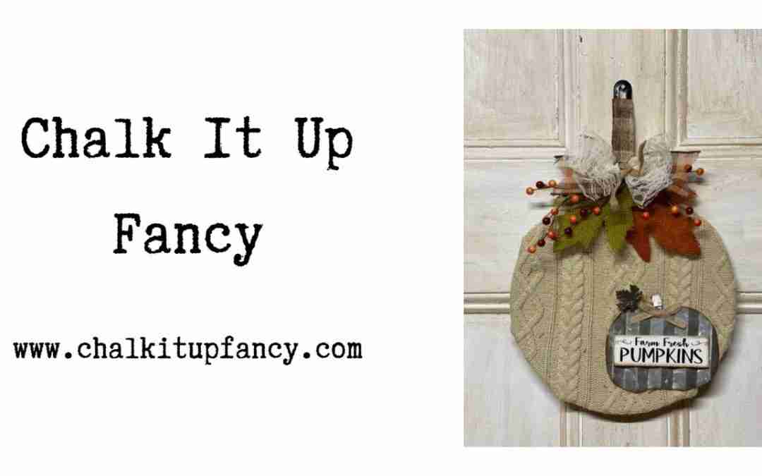 DIY Sweater Pumpkin Using a Splatter Screen