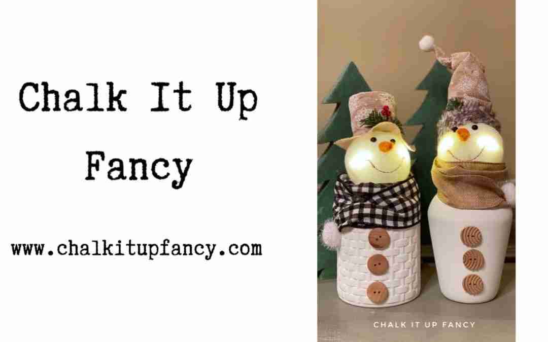 DIY Glass Jar Snowman