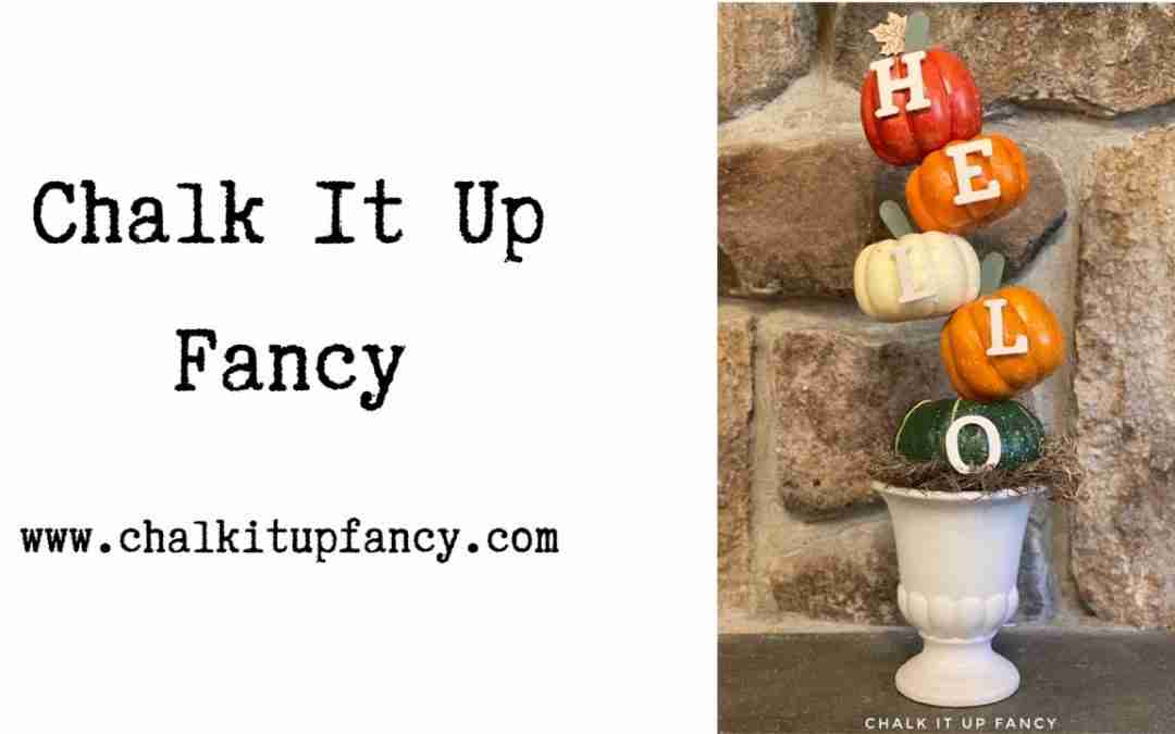 DIY Hello Stacked Pumpkin Decor Using Dollar Tree Items