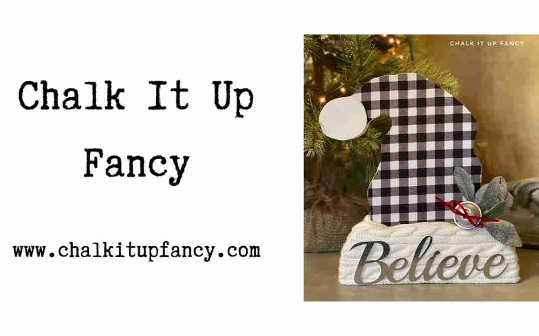 DIY Believe Wooden Santa Hat Home Decor for Christmas