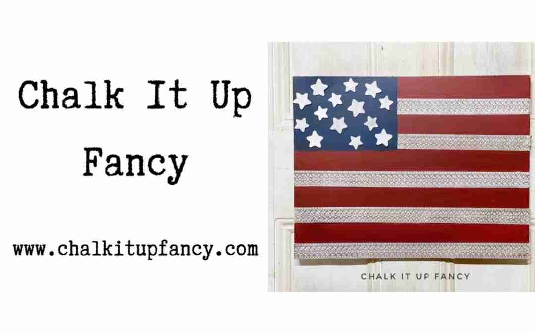 DIY Americana Wall Decor with Metal Ribbon