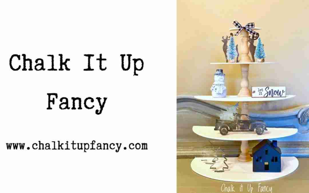 DIY Half Tiered Farmhouse Christmas Tray Tutorial