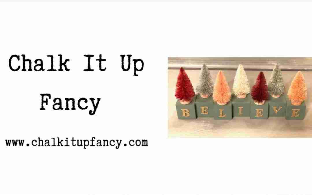 DIY Block Believe Christmas Shelf Sign Tutorial