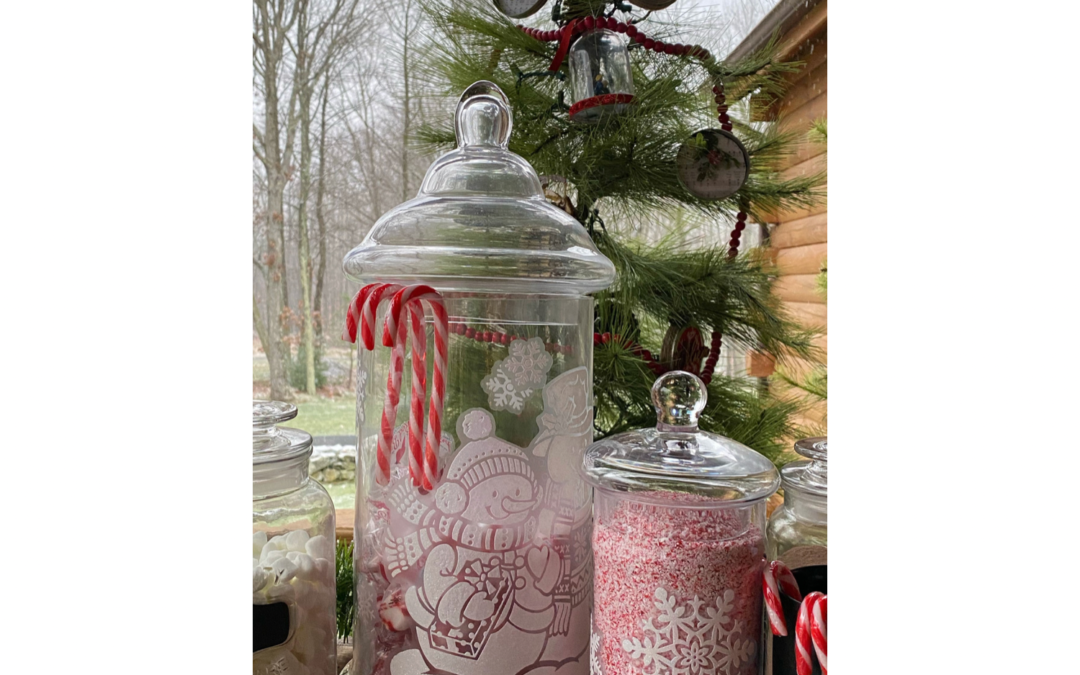 Easy DIY Snowman Glass Decor Jars Using Wall Stickers Supply List