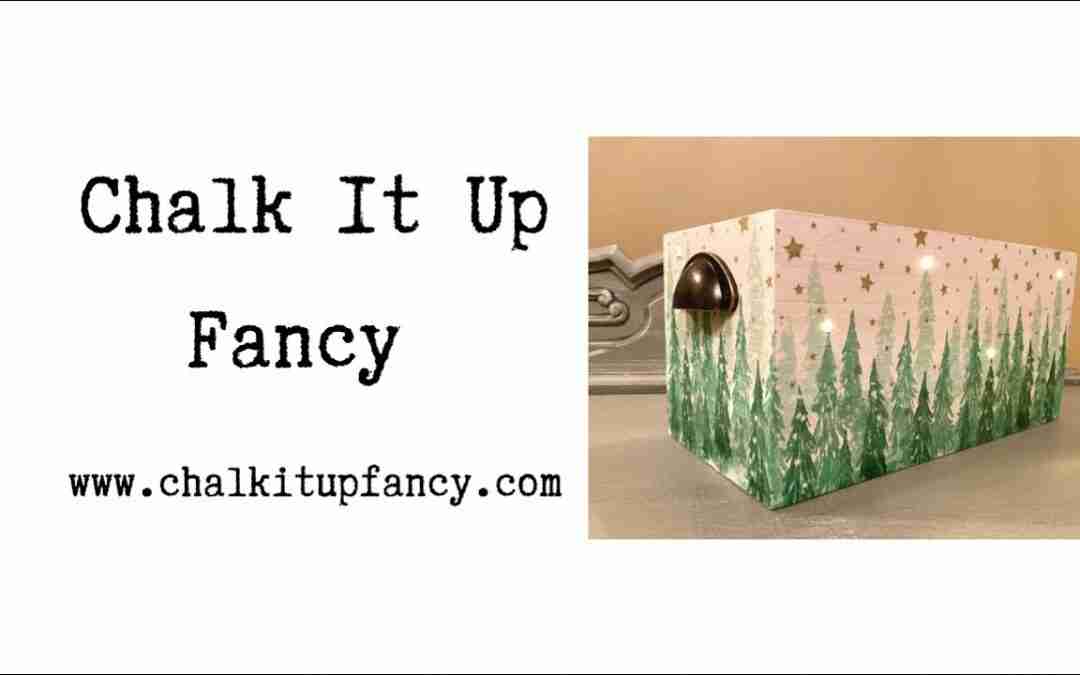 DIY Winter Wood Box Table Top Decor Tutorial