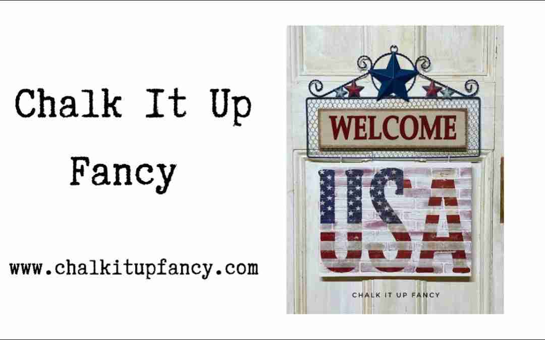 Brick Raised Stencil Welcome Sign Using Salt Wash and Redesign By Prima Transfer Tutorial