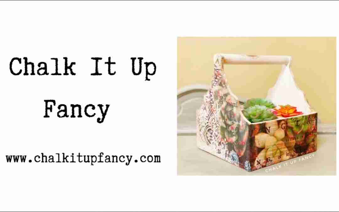 DIY Redesign by Prima Zuri Decoupaged Tissue Paper and Succulent Caddy Tutorial