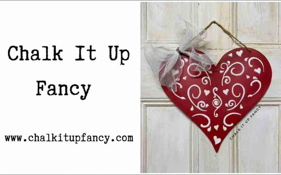 DIY Raised Stenciled Heart with Felt Dollar Tree Heart Tutorial