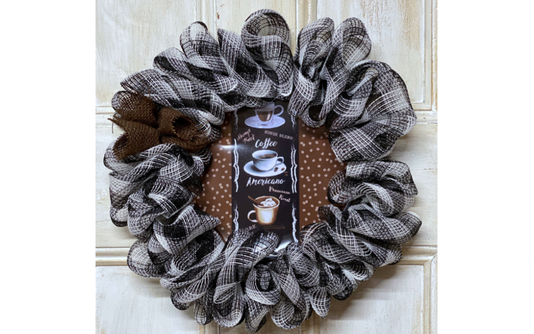 Dollar Tree Stove Burner Cover Wreath Buffalo Check Mesh Supply List