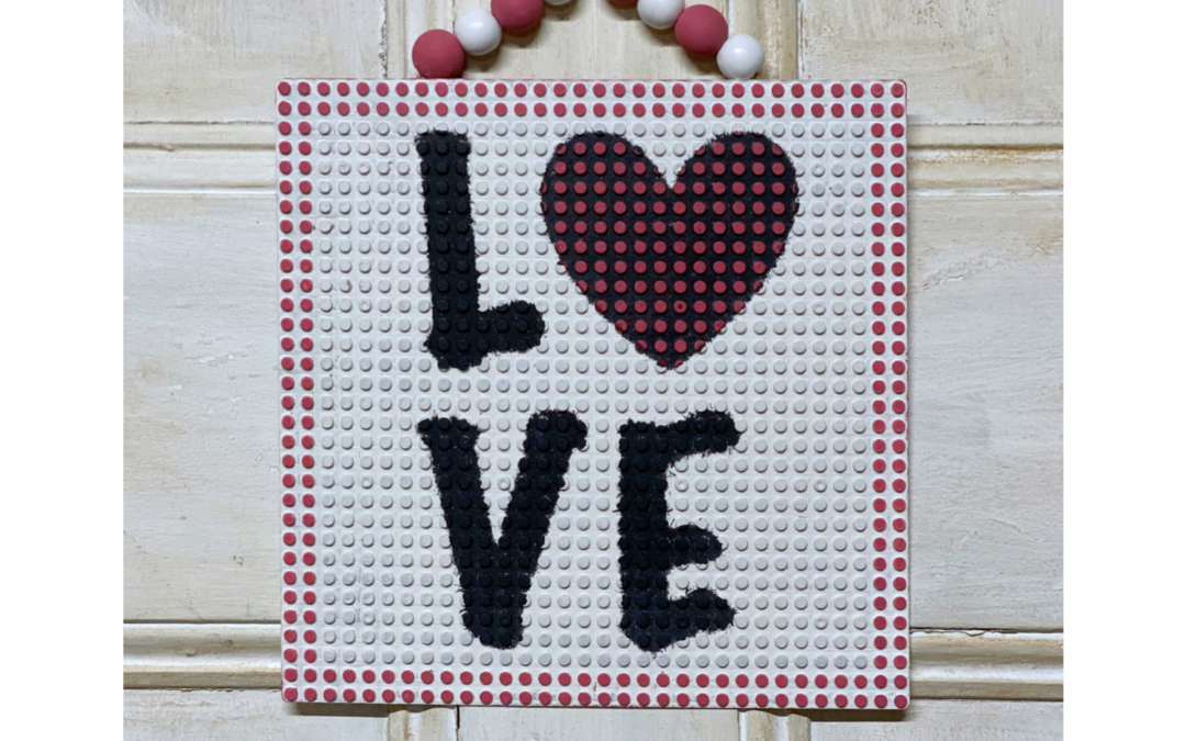 DIY Sign using a Dollar Tree Lego Base Plate Supply List