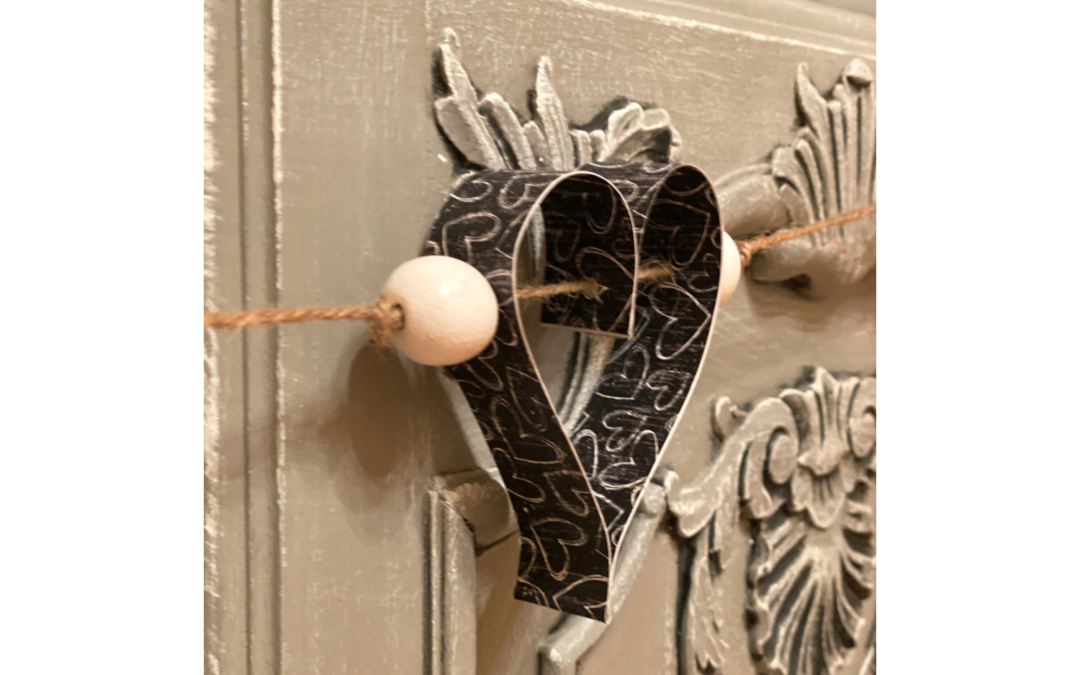 Easy DIY Heart Garland Using Scrapbook Paper Supply List