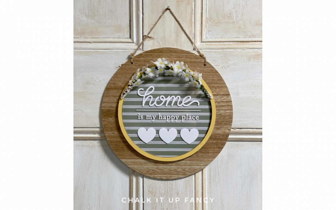 DIY Home Is My Happy Place Wall Decor Supply List