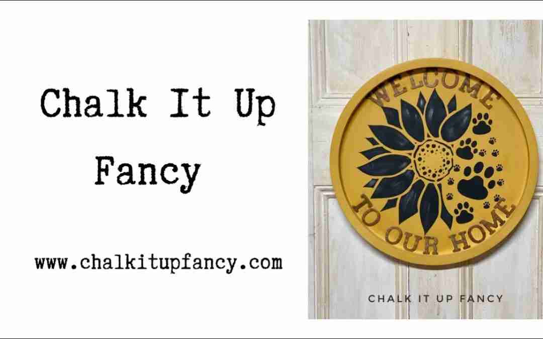 DIY Sunflower Paw Print Welcome Wall Decor Tutorial