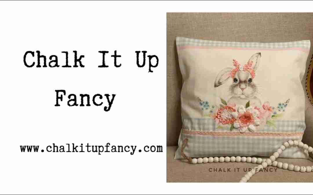 DIY No Sew Pillow with Bunny Tea Towel Set Tutorial