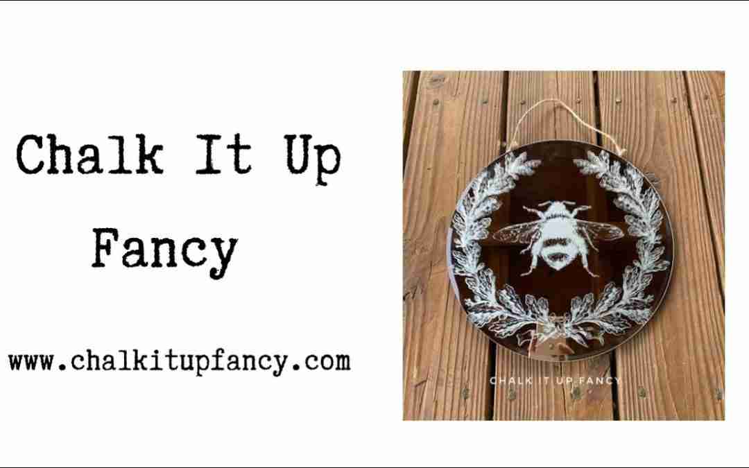 DIY Queen Bee Etching on a Mirror Charger Tutorial