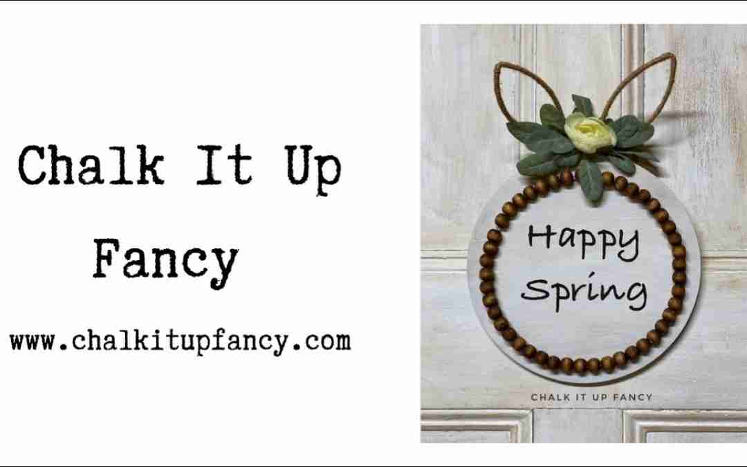 DIY Farmhouse Happy Spring Easter Wreath Tutorial