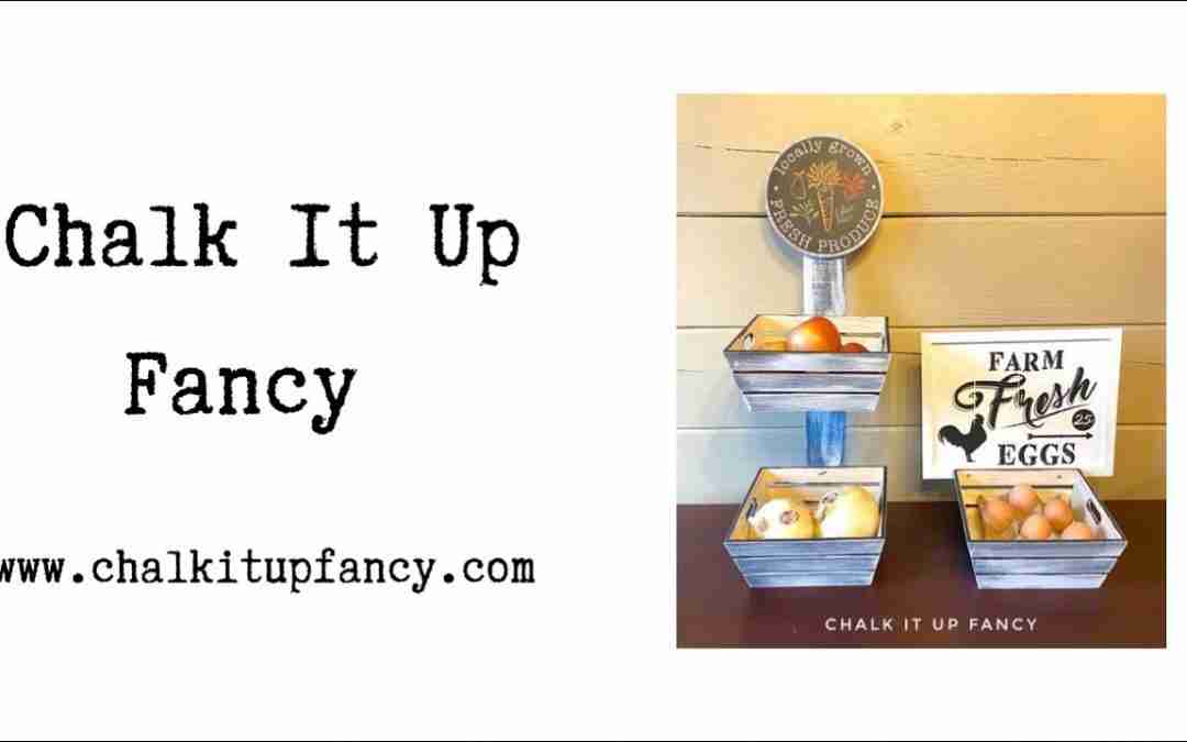 DIY Farmhouse Produce Stand and Egg Holder Tutorial