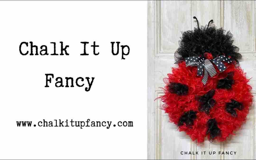 DIY Mesh Lady Bug Wreath Tutorial