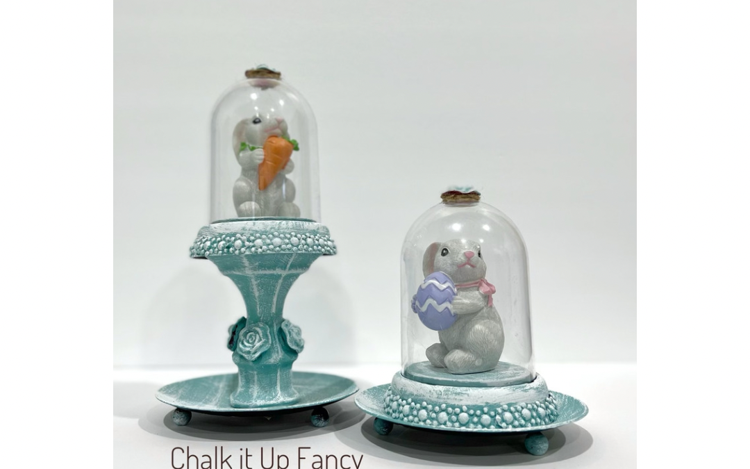 DIY Easter Decor Globe Shabby Chic Bunny