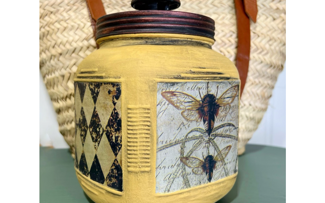 DIY Decoupaged Dollar Tree Jar