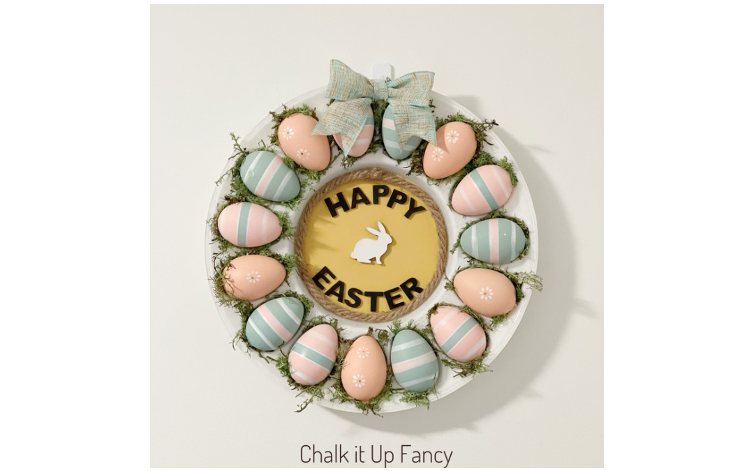 DIY Dollar Tree Egg Tray Turned to Easter Wreath