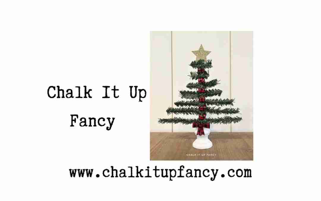 Easy Farmhouse Christmas Tree Pine Stem Decor