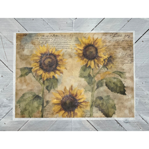Never Enough Sunflower Decoupage Rice Paper