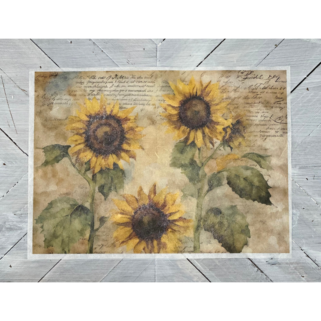 Never Enough Sunflower Decoupage Rice Paper