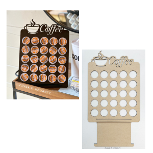 Coffee Pod Holder Cutout Unfinished