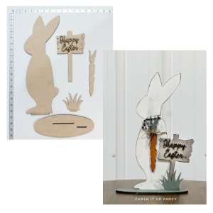 Happy Easter Bunny Unfinished Cutout