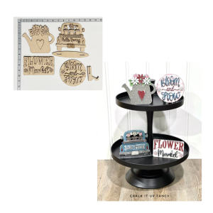 Flower Market Spring Tier Tray Unfinished