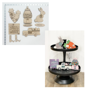 Easter Tier Tray Decor Unfinished