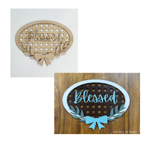 Oval Tobacco Basket Blessed Cutout
