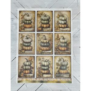 Little Stacked Pumpkins Rice Paper