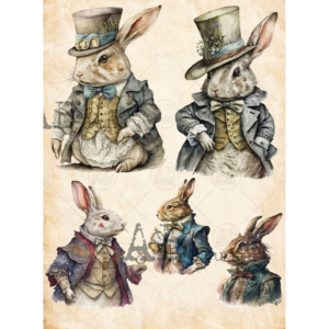 Alice's Hare AB Studios Decoupage Rice Paper