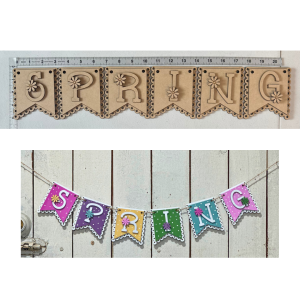 Spring Banner Unfinished Cutout