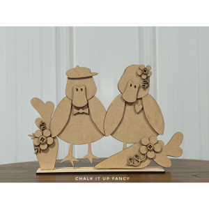Duck Duo Unfinished Cutout